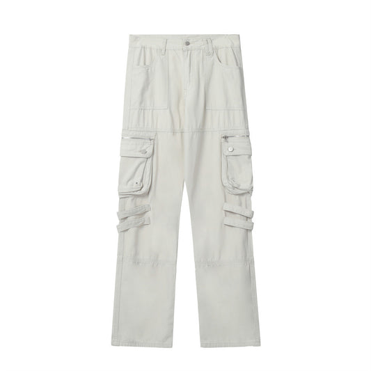 Multi-pocket Design Personality Jeans Men