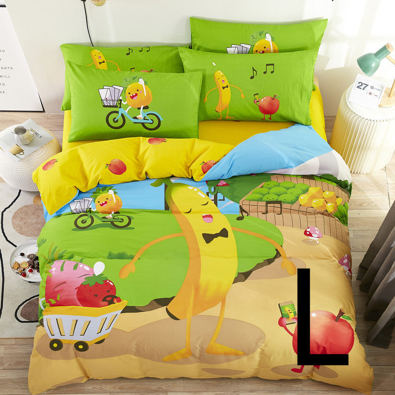 Home Textile Cute Cartoon Children Bed Sheet / Quilt Cover