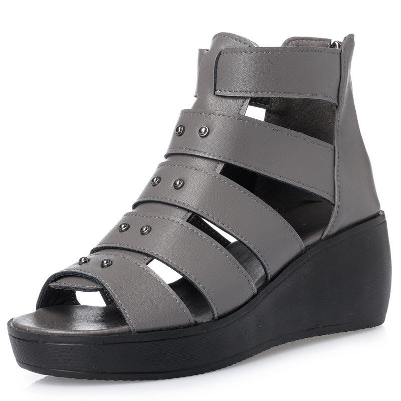 Thick Soled Thick Heeled Sandals