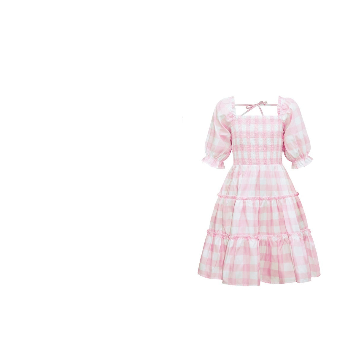Fashion Floral Square Collar Lantern Sleeve Mother-daughter