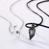 Wishing Stone Couple Necklace Sun Moon
