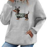 Drop-shoulder Sleeve Casual Sports Hoodie Sweater