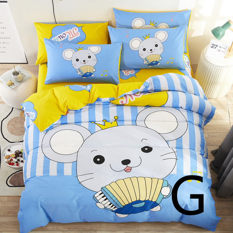 Home Textile Cute Cartoon Children Bed Sheet / Quilt Cover