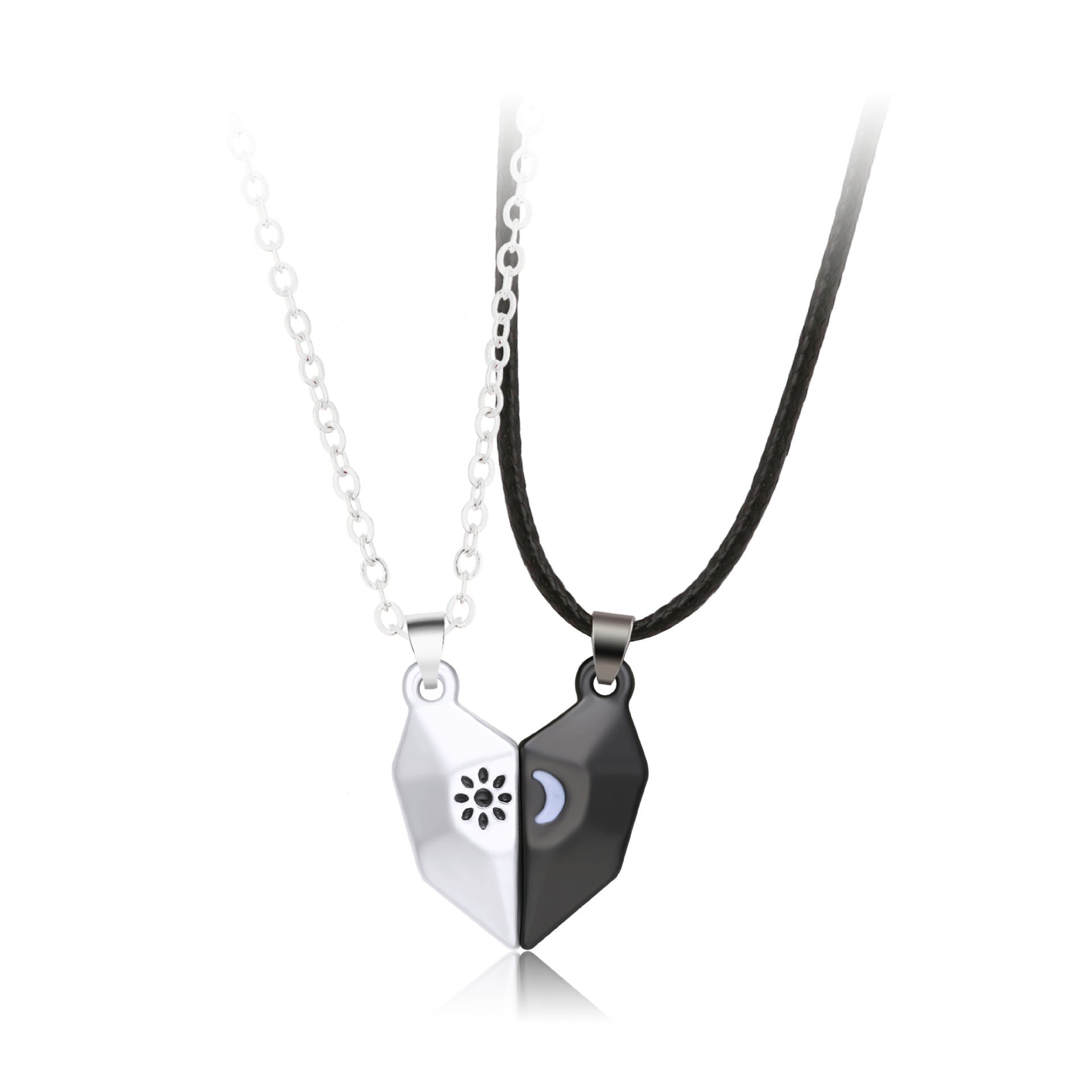 Wishing Stone Couple Necklace Sun Moon