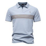 Deer Embroidered POLO Men's Lapel Short-sleeved T-shirt