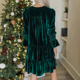 Long Sleeve Skirt Velvet Cake Dresses