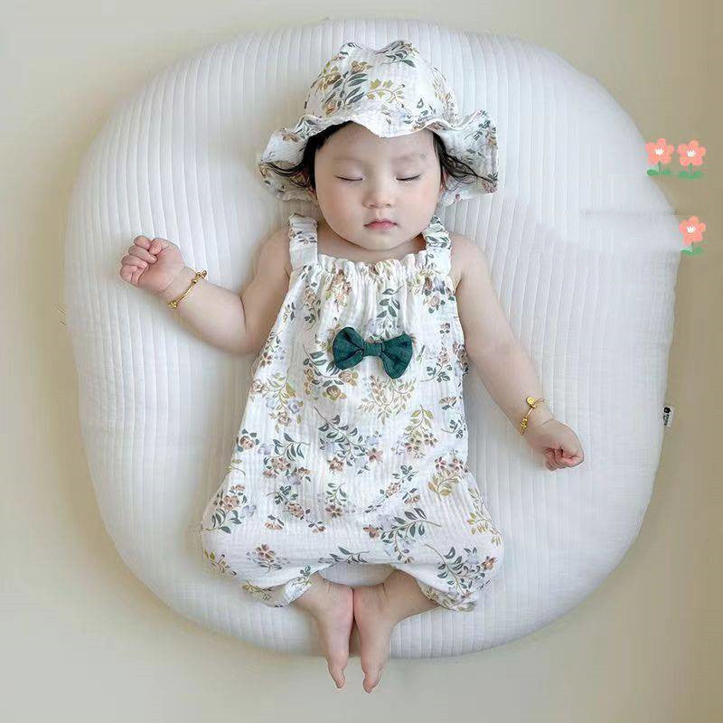 Kid's Clothing-Cotton Gauze Newborn Baby Jumpsuit