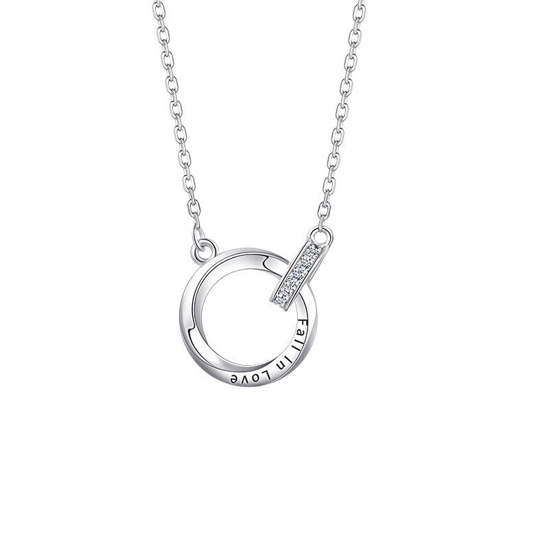 999 Sterling Silver Mobius Ring Necklace