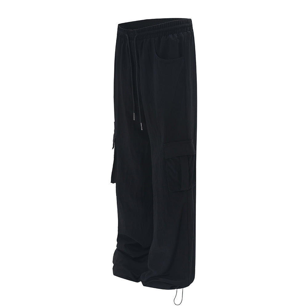 Solid Color Multi-pocket Cargo Pants Men