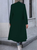 Autumn And Winter Long Coat For Women, Minimalist And Fashionable, Elegant For Commuting, Double-breasted Long-sleeve Faux Wool Long Women's Coat.