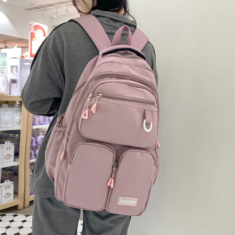 High Capacity Girls' Junior High School Student Backpack