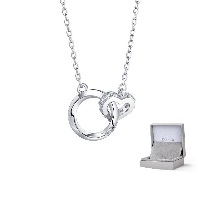999 Sterling Silver Mobius Ring Necklace