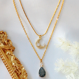 Moon Layered Necklace 18 Karats gold Plated