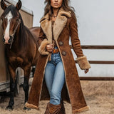 Denim Western Vintage Plush Warm Coat - MyStylz