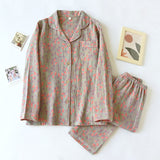 Double-layer Jacquard Feather Pajamas Suit Women