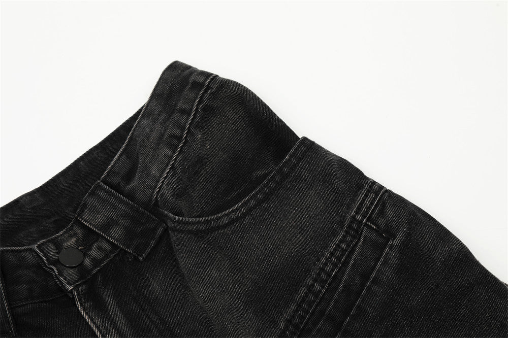 Fashion Denim Multi-pocket Cargo Pants Men