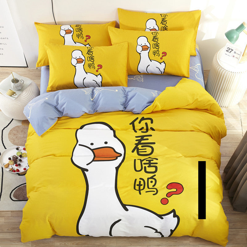 Home Textile Cute Cartoon Children Bed Sheet / Quilt Cover