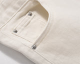 Solid Color Slightly Flared Jeans Men