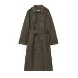 Women's Long Graceful And Fashionable Double Breasted Trench Coat