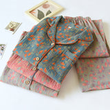Double-layer Jacquard Feather Pajamas Suit Women