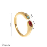 Stainless Steel December Birthstone Ring