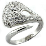 LOAS1161 - High-Polished 925 Sterling Silver Ring with AAA Grade CZ