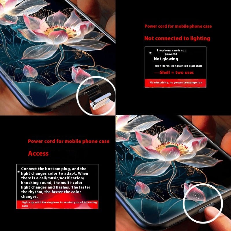 Lucky Lotus Printed Casual Phone Case - MyStylz