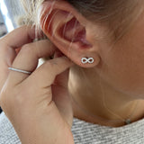 Boucles d'oreilles Infini en argent sterling