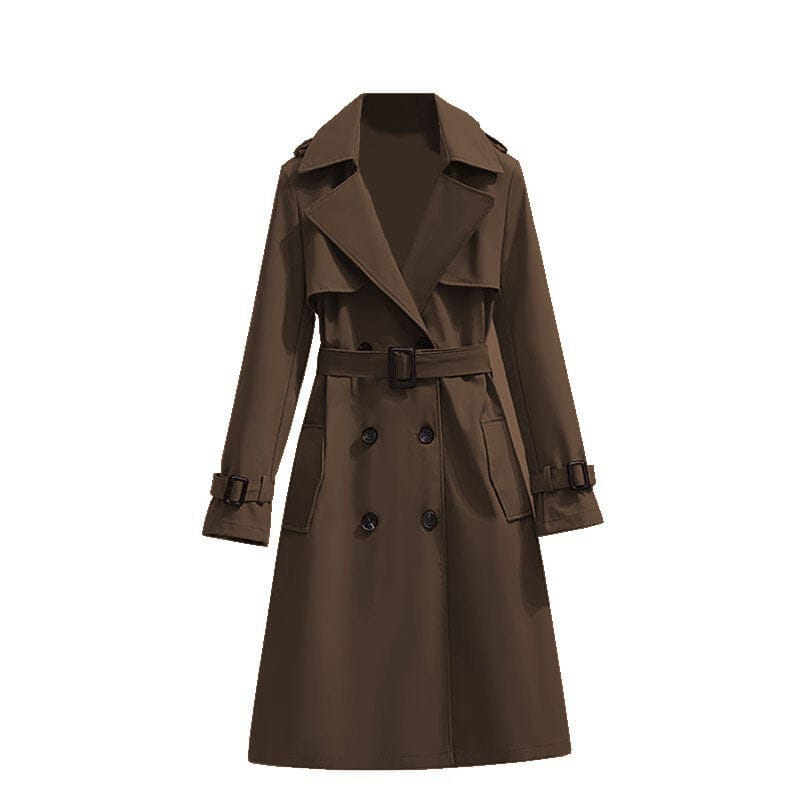 Mid - length Temperament Casual Trench Coat - MyStylz