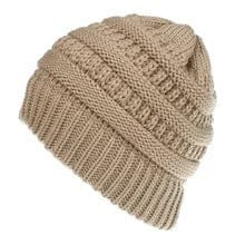 Mixed Color Knitted Wool Hat Ladies Non - labeled Ponytail Hat - MyStylz