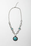 Soleil Turquoise & Silver Link Necklace✨
