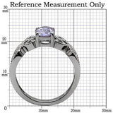 TK079 - High polished (no plating) Stainless Steel Ring with AAA Grade