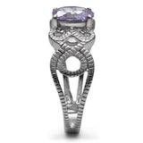 TK079 - High polished (no plating) Stainless Steel Ring with AAA Grade