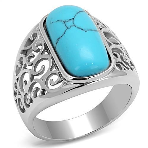 TK3043 - High polished (no plating) Stainless Steel Ring with
