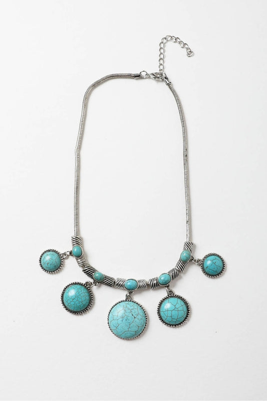 Turquoise Charm Link Necklace💙