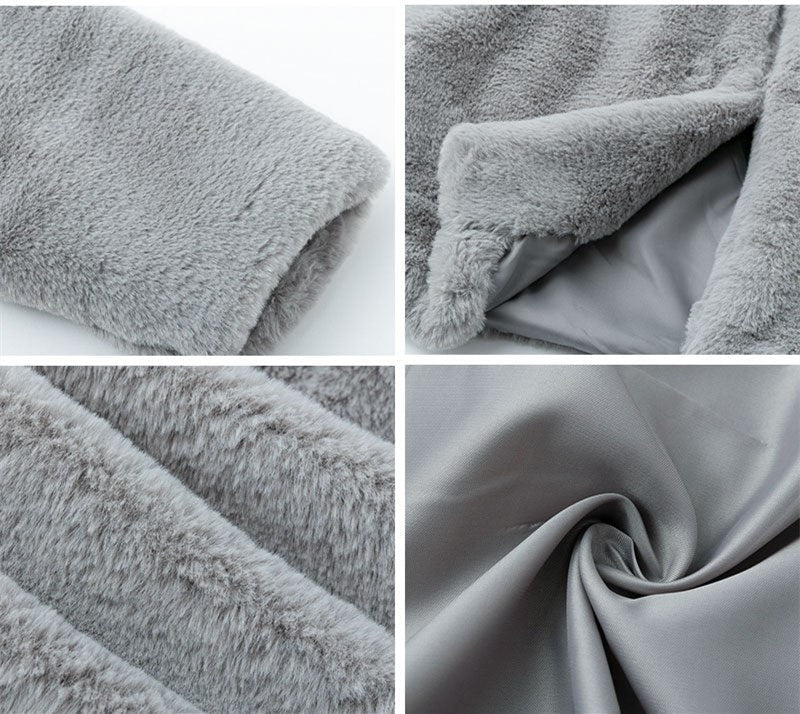 Women faux fur coat streetwear - MyStylz