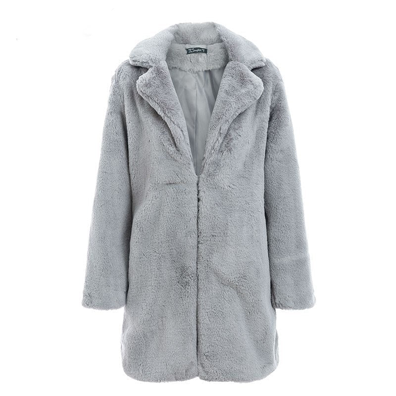 Women faux fur coat streetwear - MyStylz