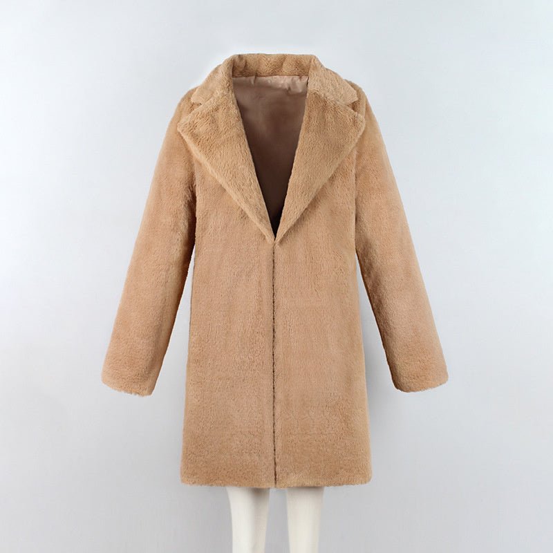 Women faux fur coat streetwear - MyStylz