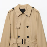 Women's Long Graceful And Fashionable Double Breasted Trench Coat - MyStylz