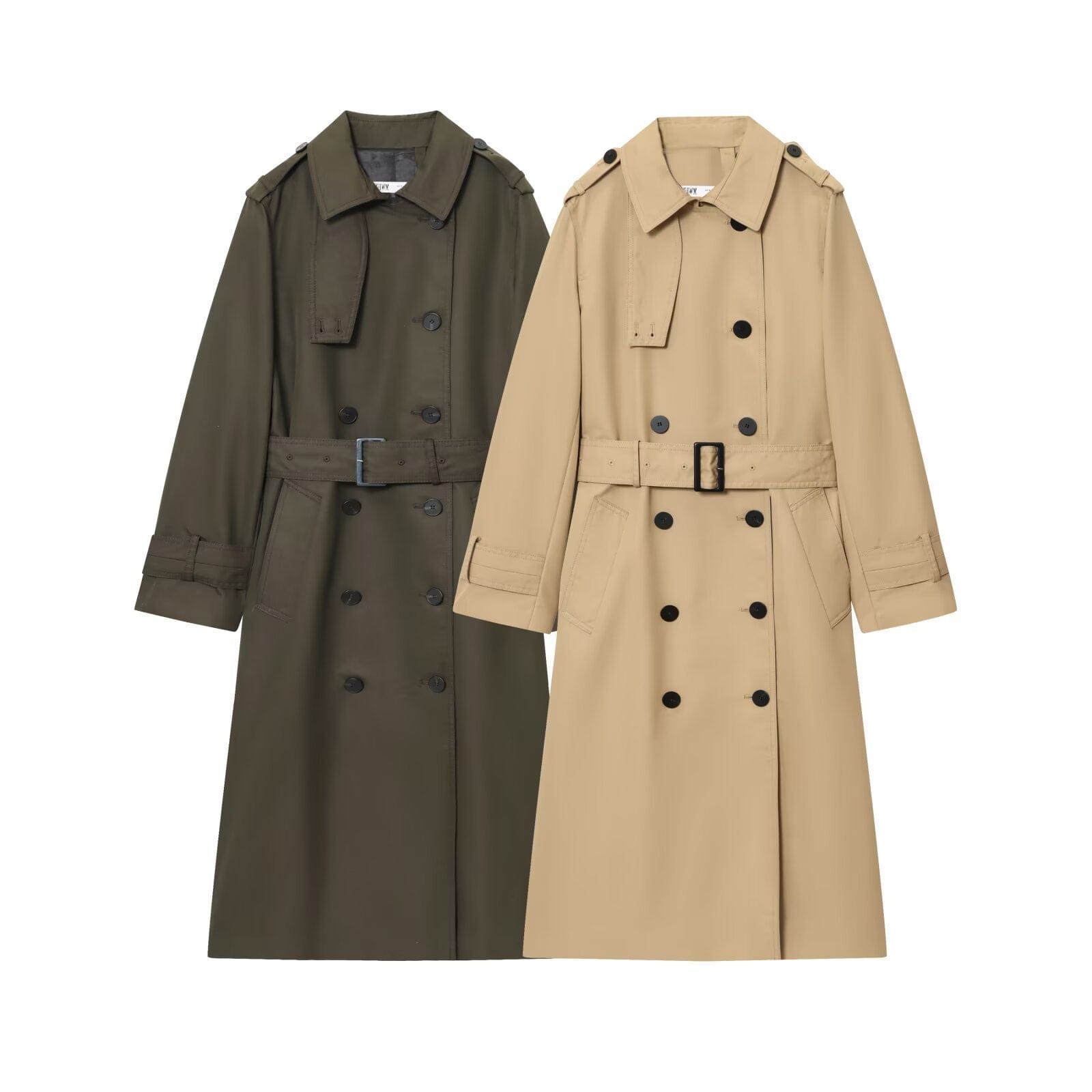 Women's Long Graceful And Fashionable Double Breasted Trench Coat - MyStylz
